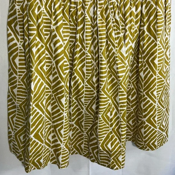 eShakti Geometric Print Green White Dress 18 - Picture 6 of 8